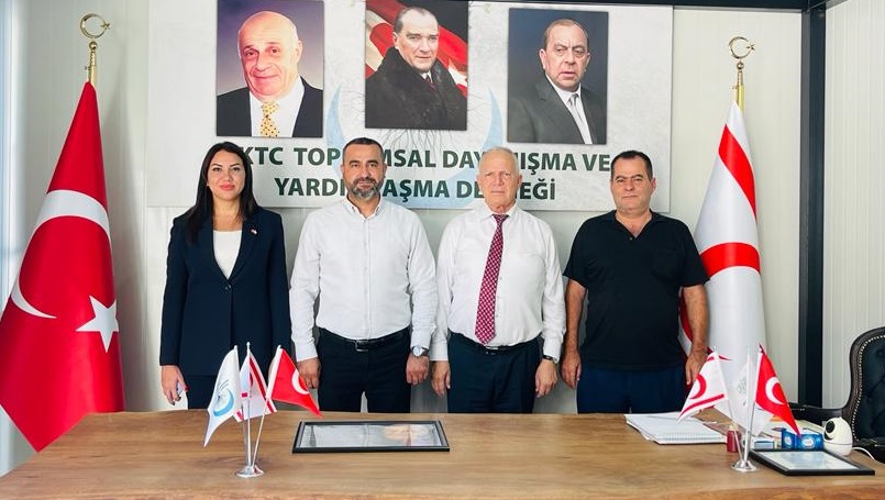 K.K.T.C. Meclis Başkanı Zorlu TÖRE, Özel Kalem Müdürü Av. İrem UYGUN ve  İşinsanı Nihat YALÇIN Dernek Başkanımız Nafi ÖLMEZ' i ziyaret etttiler.
